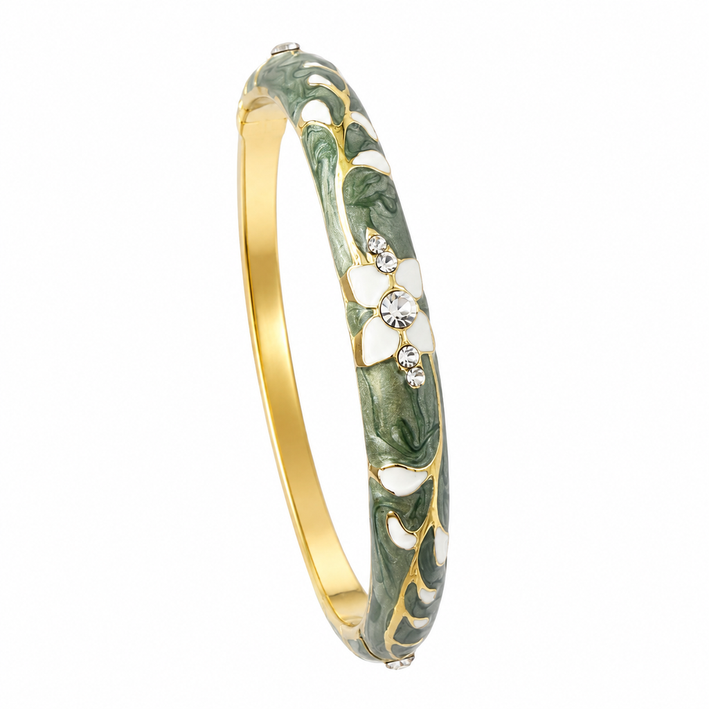 Jonc thaïlandais Iris vert et doré