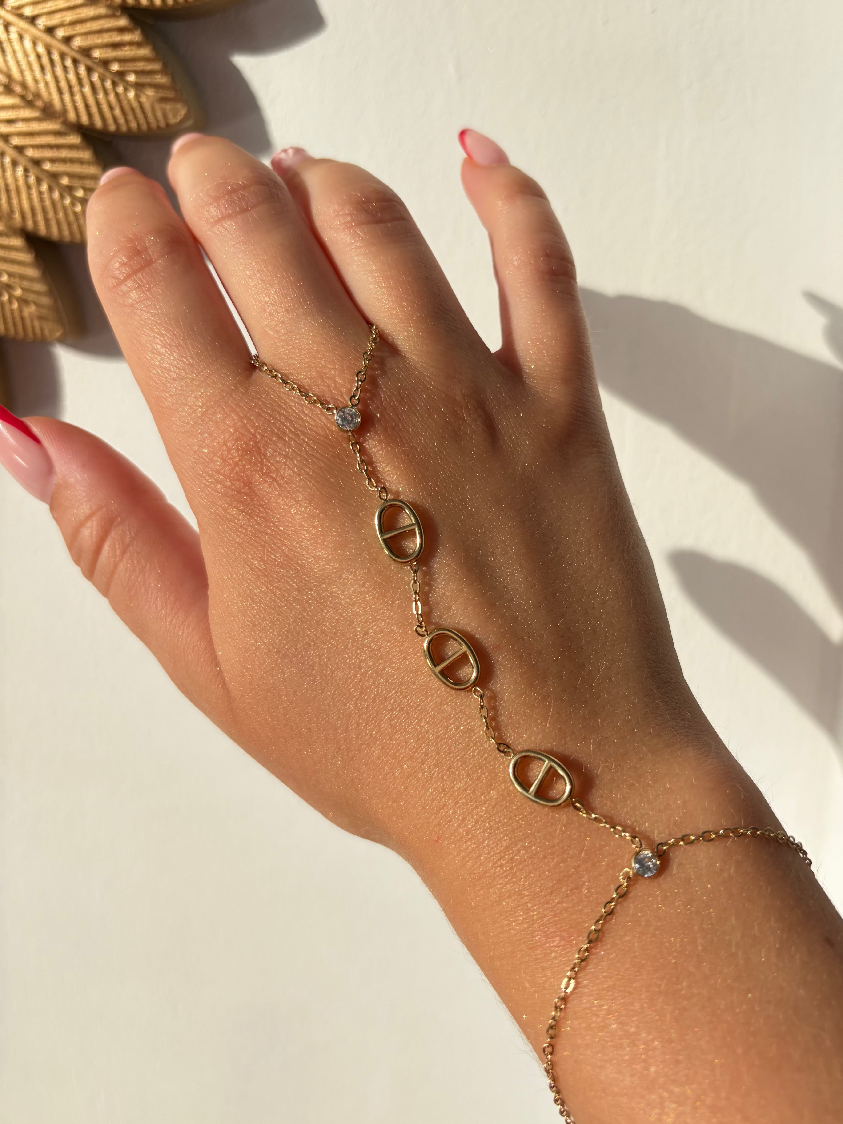 Chaine de main maille marine - Mina