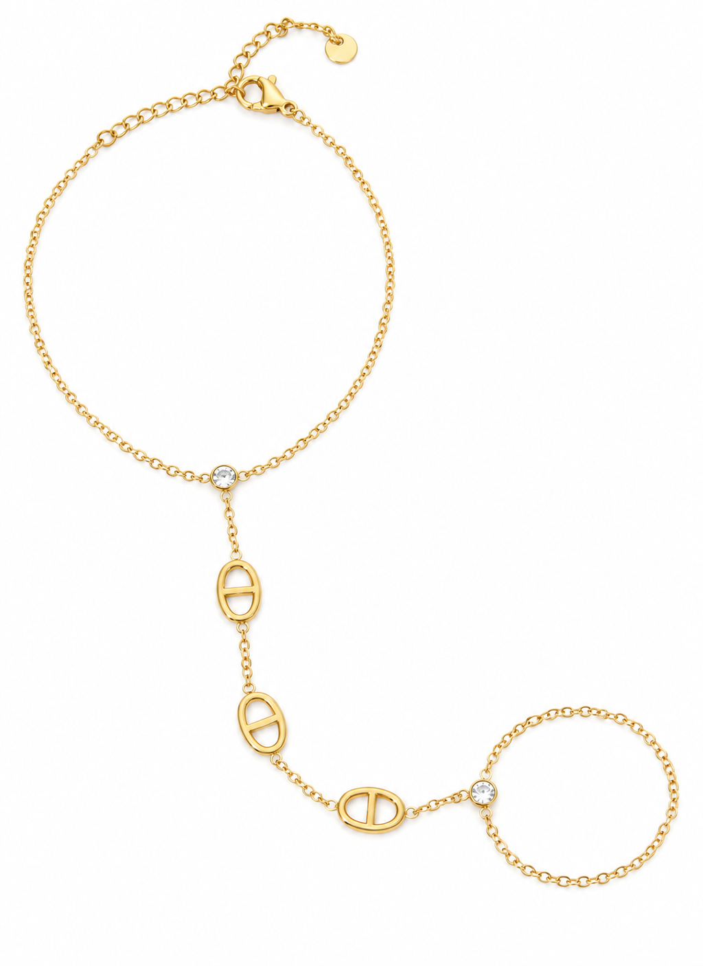 Chaine de main maille marine - Mina