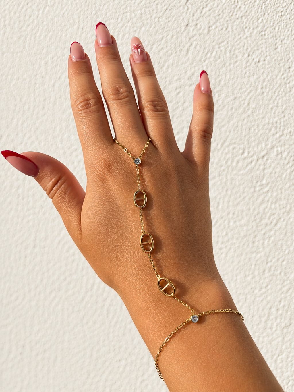 Chaine de main maille marine - Mina